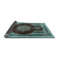 thumbnail image 2 of Ahgly Company Indoor Rectangle Medallion Light Blue Traditional Area Rugs, 5' x 7', 2 of 4