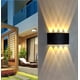 thumbnail image 2 of Aplique de pared LED moderno de 8 W, aplique de pared de aluminio negro, aplique de pared exterior impermeable IP65, adecuado para decoración de iluminación en pasillos, escaleras, salas de estar, bla, 2 of 5