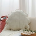 thumbnail image 4 of Hwkond Large Throw Pillows Seashell-shaped Pillow Sofa Bed Window Cushion Office Seat Lumbar Support,White, 4 of 5