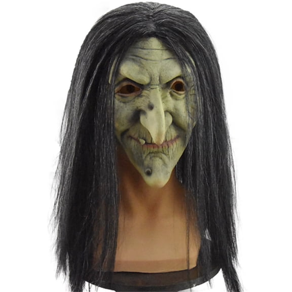 Scary Halloween Mask Face Mask Halloween Witch Latex Full Head Mask for Halloween Spooky Halloween Decor for Haunted House Party Events 1 Pack