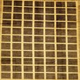 thumbnail image 1 of Ahgly Company Indoor Square Abstract Yellow Checkered Area Rugs, 4' Square, 1 of 6