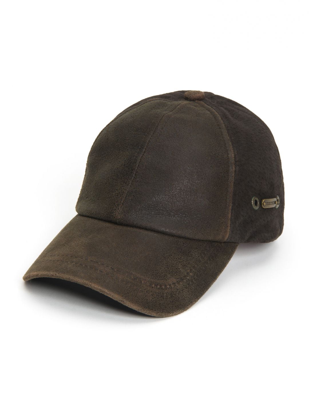 stetson leather baseball cap