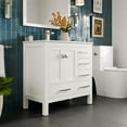 thumbnail image 2 of eviva  London 36"W x 18"D White Bathroom Vanity with White Carrara Quartz Vanity Top, 2 of 8
