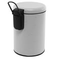 thumbnail image 6 of ELLE Paris Speckled Design 3 Liter Iron Step Pedal Bathroom Garbage Can with Lid in White, 6 of 7