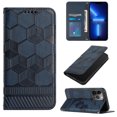 thumbnail image 1 of Nalacover For iPhone 13 Pro Max 6.7 Inch Wallet Case,Magnetic Embossed Soccer Ball Pattern PU Leather Flip Kickstand Cash Card Slots Shockproof with Detachable Wrist Strap Cover.Darkblue, 1 of 6