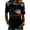 Black, variant on Women's USA 250th Anniversary T-Shirt, Patriotic Infinity American Flag Graphic Top, 1776-2026 Independence Day Round Neck Tee, 250 Years Celebration Shirt