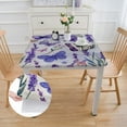 thumbnail image 2 of Acheng Butterflies Flowers Lavender Square Fitted Tablecloth 100% Polyester Fiber 40*40, 2 of 8