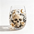 thumbnail image 2 of 1PC Halloween Drinking Glass,2D Skull Art Printed Design Gothic Decor Tumbler,Stemless Glass Drinking Glass for Halloween Parties and Holiday Gatherings., 2 of 5