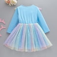 thumbnail image 6 of MEZZALL Toddler Girls Dresses Winter Long Sleeve Tutu Party Dress For Girl 2 10 Years Xmas G Relaxed Fit Sundress, Blue, 6-7 Years, 6 of 7