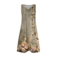 thumbnail image 4 of UDAUDU Casual Summer Dresses for Women 2026 V-Neck Sundresses Sleeveless Loose Sleep Dress Beach Tank Dress Vacation Floral Dresses Gray 3XL, 4 of 7