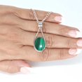 thumbnail image 5 of 925 Sterling Silver Pendant Natural Malachite Handmade Jewelry, 5 of 8