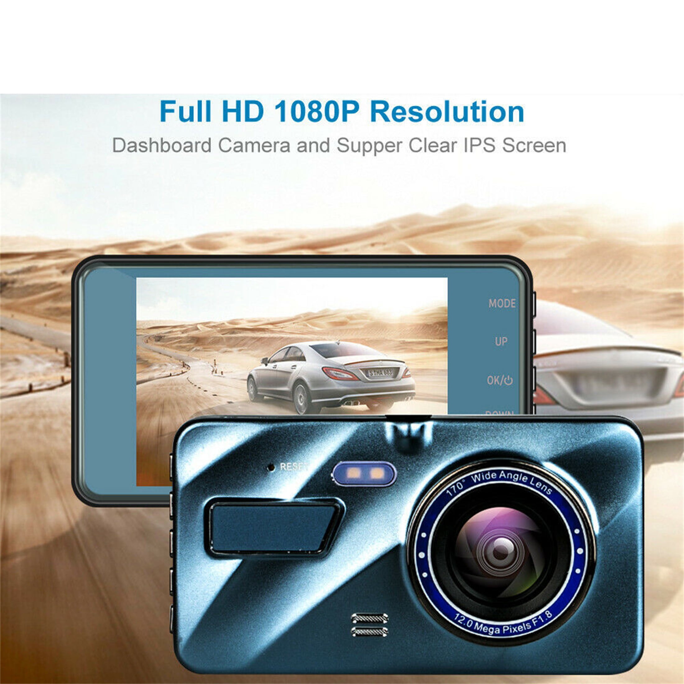 Dash cam 2K Mini Ambarella A7 GPS 1296P In Car Backup Blackbox Security Camera 