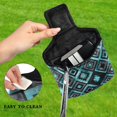 thumbnail image 4 of Haosy Turquoise Black Marble Golf Mallet Putter Cover Strong Magnetic Leather Golf Club Headcover Closure, 4 of 7