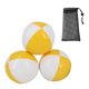 thumbnail image 4 of 3 pelotas de malabares, pelotas pequeñas de PU, accesorios difíciles para juegos en el patio trasero, lanzamiento fácil. Blanco amarillo, 4 of 8