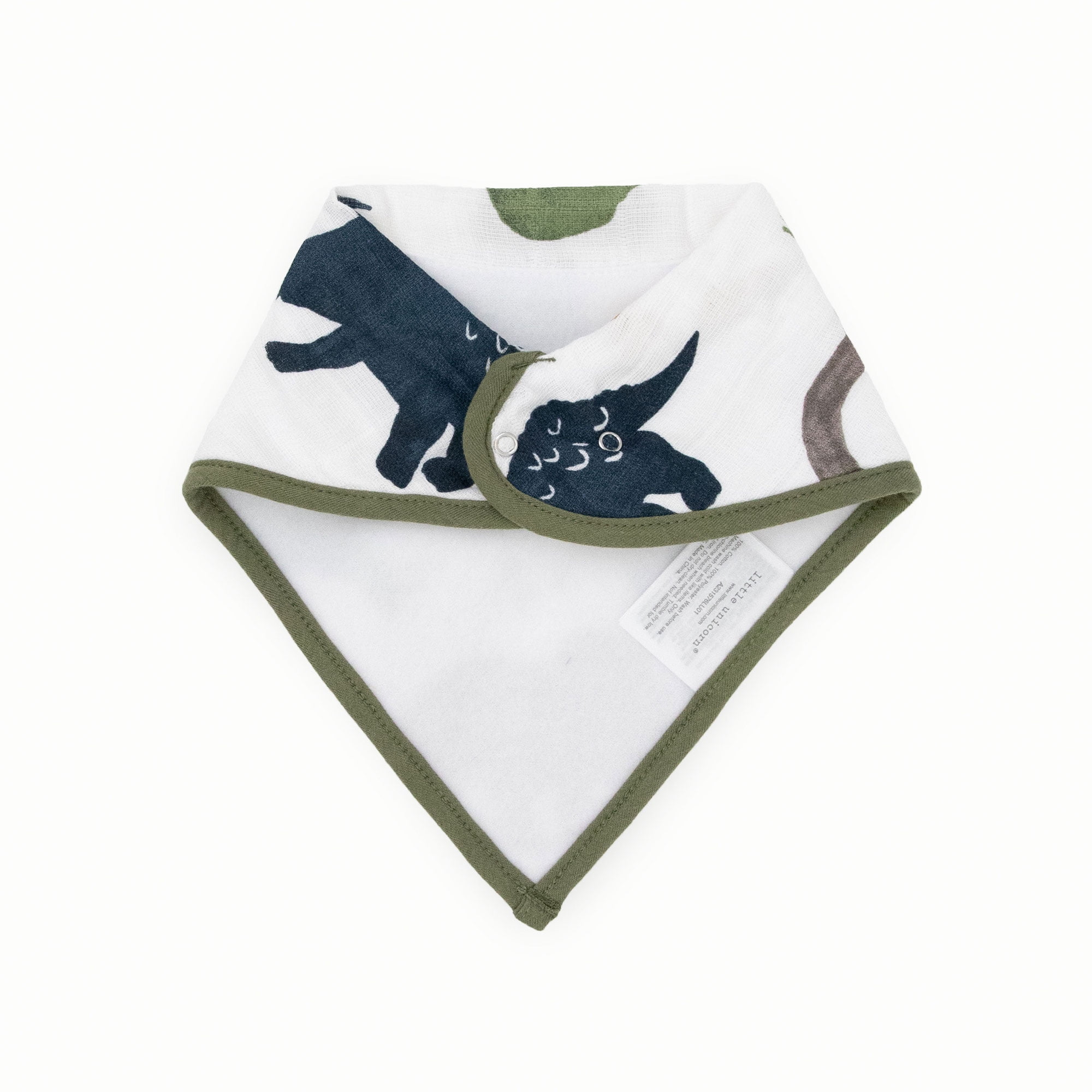 Little Unicorn Bandana Bibs for Babies, 4 Pack - Dino Friends