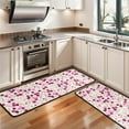 thumbnail image 3 of Kitchen Rugs Sets Of 2,Pioneer Flower Floral Print Pattern Anti Fatigue Kitchen Mat Rugs Non Slip Washable,Decorative Kitchen Floor Mats for Kitchen,Sink,Laundry,17"x47"+17"x47", 3 of 5