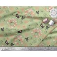 thumbnail image 2 of Soimoi Poly Georgette Fabric Floral,Pot & Cat Kids Print Fabric by The Yard 52 Inch Wide, 2 of 3