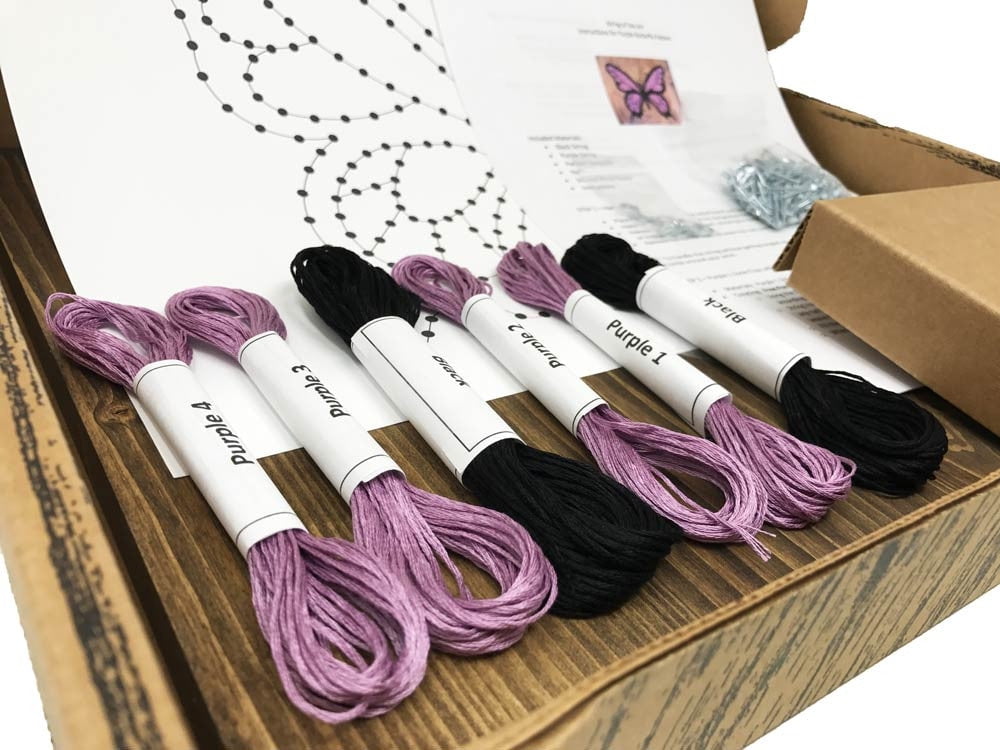 Purple Butterfly String Art Kit