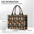 thumbnail image 3 of Large Capacity Tote Bag,Skull Pumpkin Halloween Pattern Handbag Fashion Luxury Tote Bag,15.7"x13"x 5.1" Inches,Laptop Compatible, 3 of 6