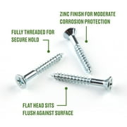 Hillman Wood Screws, #8 x 1, Steel, Zinc, Interior Screws, Phillips, Silver, 22 pack