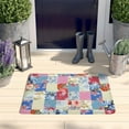 thumbnail image 2 of Patchwork Pioneer Flower Flannel Non Slip Door Rugs,Washable Door Mats Indoor,Decorative Door Mats,Dirt-Resistant and Absorbent Doormat for Entrance,Bedroom,Kitchen,Bathroom,23.5x16in(60x40cm), 2 of 5