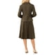 thumbnail image 3 of Conjunto de falda de 2 piezas INSPIRE CHIC para mujer, otoño-invierno 2025, blazers de doble botonadura y faldas en línea A, 2XL marrón oscuro, 3 of 5