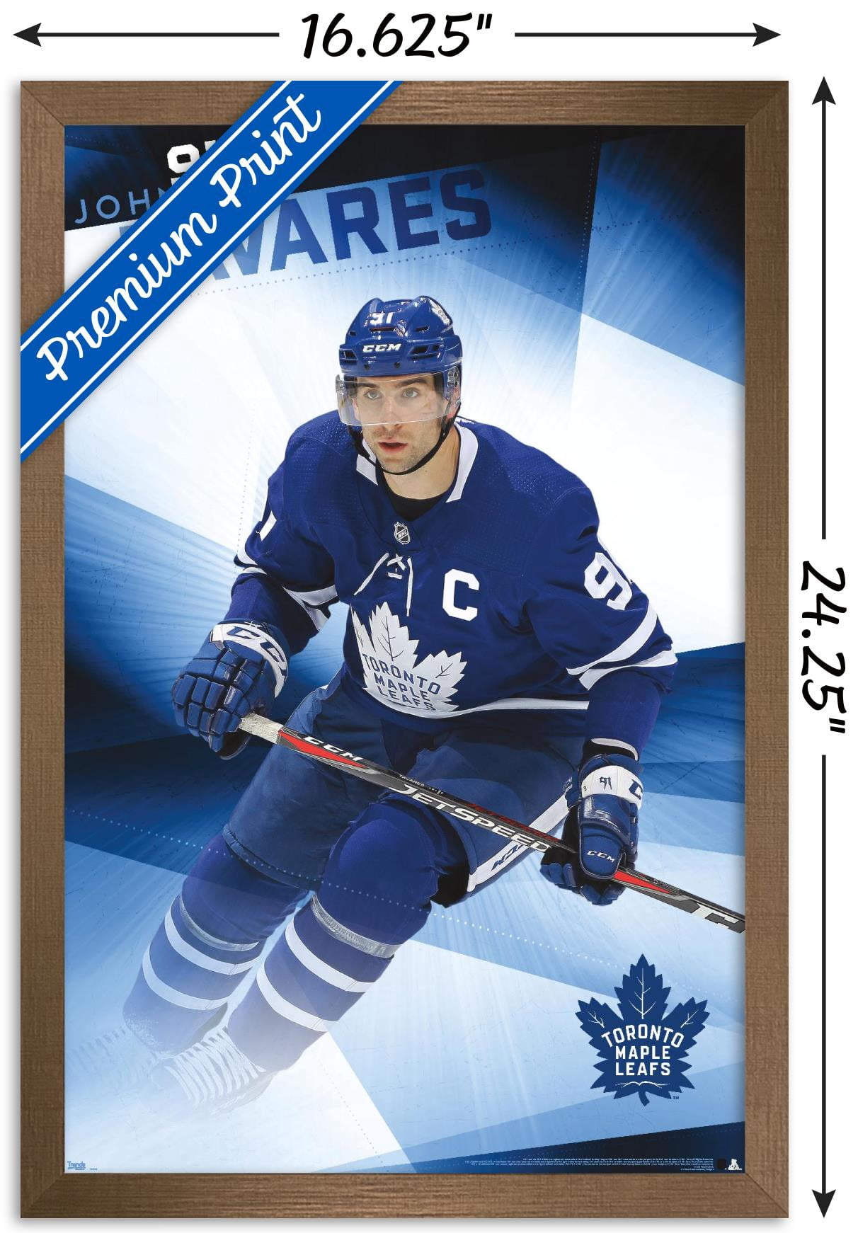 NHL Toronto Maple Leafs - John Tavares 19 Wall Poster, 14.725" x 22.375", Framed