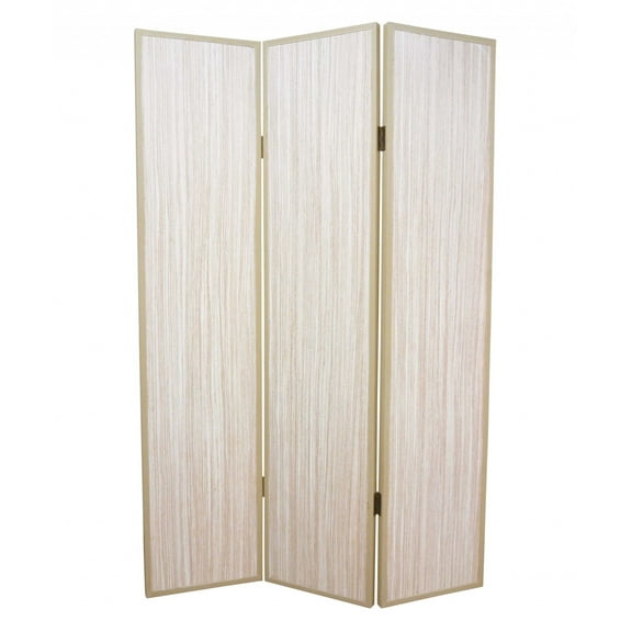1" x 47" x 71" Beige Wood  Screen