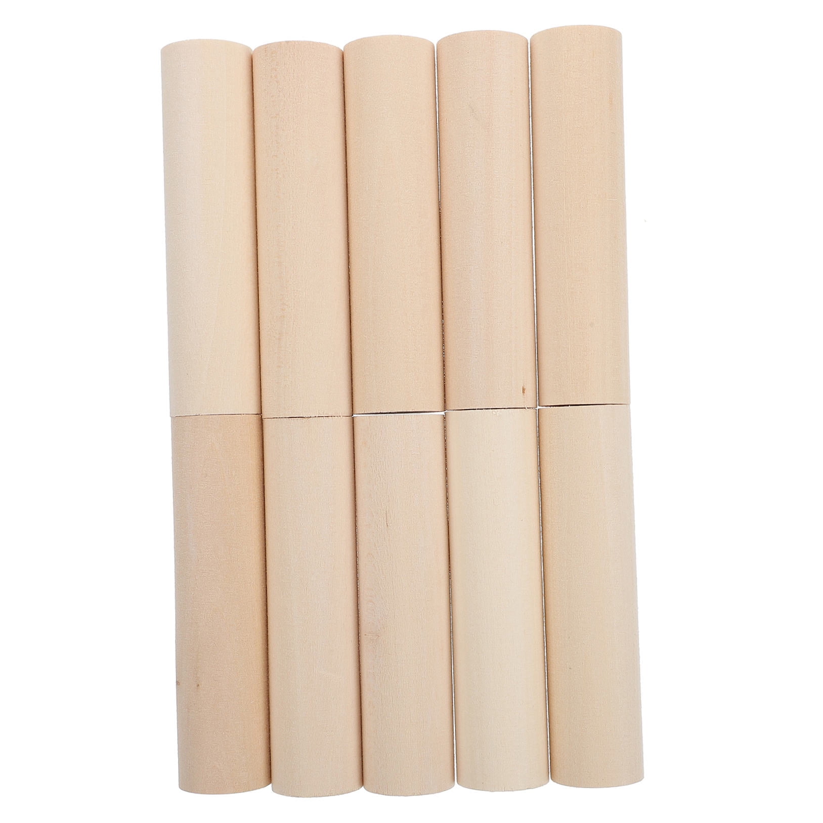 Toddmomy DIY Craft Rods Unfinished Wood Crafts 10Pcs 3.93X0.98X0.98in Handcraft Rods