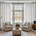 thumbnail image 3 of TWOPAGES Textured Linen Drapery 52 W X 84 L Inches Light Filtering Grommet Curtain Window Treatment for Guest Room, 1 Panel, White, 3 of 6