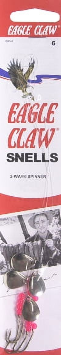 (2 pack) Eagle Claw 129NH-6 2-Way Spinner Snell, Bronze, Size 6