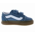 thumbnail image 2 of Vans Old Skool Velcro Suede Infant/Toddler Shoes Size 10, Color: Gum Blue/True White, 2 of 5
