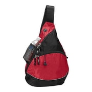 Travelwell Unisex Sling Backpack, 420D Jacquard and Watermark Nylon, Black