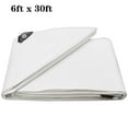 thumbnail image 6 of Heavy Duty Tarp Waterproof Poly Canopy Tent Shelter Cover 12 Mil Tarpaulin Outdoors Protector White 6'x30', 6 of 12