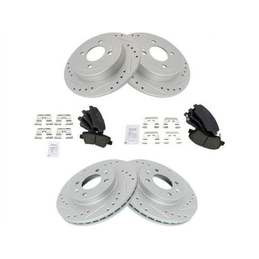 Front and Rear Brake Pad and Rotor Kit - Compatible with 2012 - 2016 Hyundai Accent 2013 2014 2015