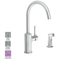 thumbnail image 2 of Moen 87702 Sombra Single-Handle Standard Kitchen Faucet with Side Sprayer in Chrome, 2 of 6