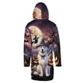 thumbnail image 2 of Spooky Halloween Night Witch Great Pyrenees Glowing Pumpkins All Over Print 3D Hooded Duffle Toggle Coat Pyr Dog Lover - 12015, 2 of 6