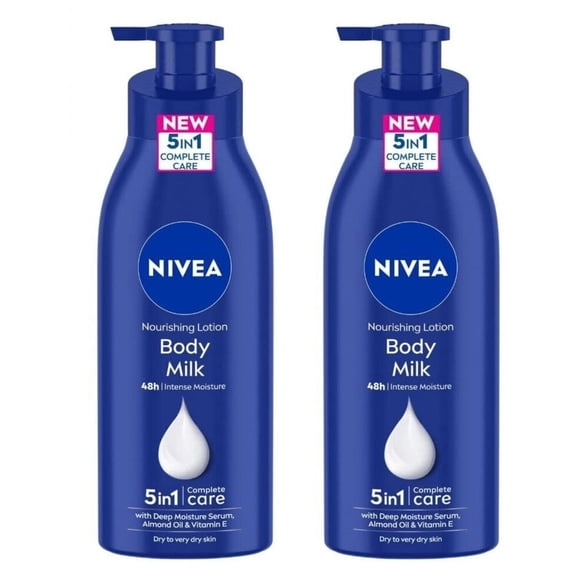 Nivea Nourishing Lotion Body Milk Richly Caring For Very Dry Skin, 400ml 2 Pack