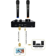 Sound Town Wireless Microphone Karaoke Mixer System with HD Audio Return Channel, Optical, AUX, Bluetooth - Supports Smart TV, Media Box, Sound Bar (SWM15-PRO)