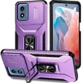 thumbnail image 1 of Funda para GANGXUN Motorola Moto G Play 2024 - Soporte metálico, Función magnética, Morado, 1 of 5