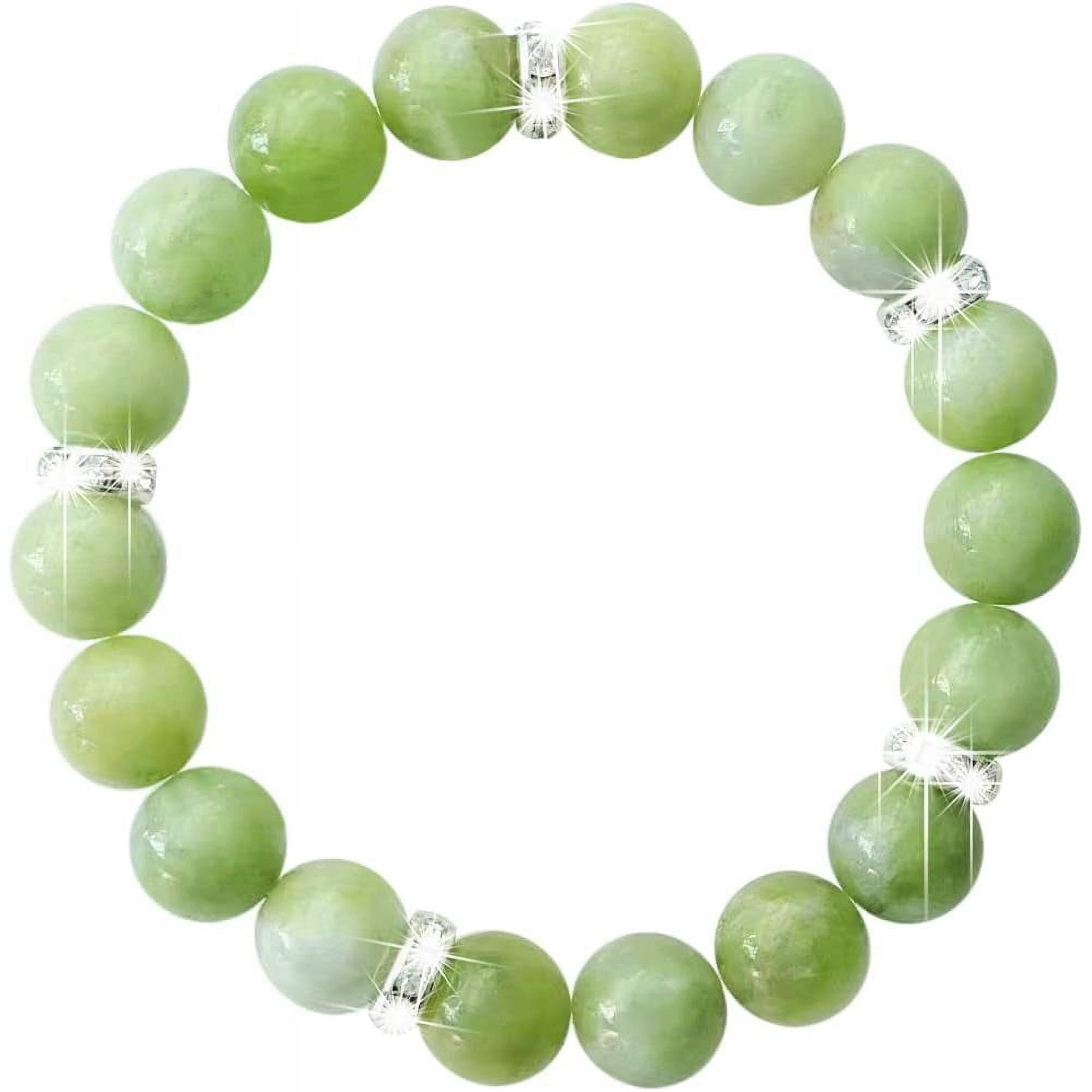 Leander Natural Stone Beaded Bracelet for Women Chakra Meditation Bracelet Elastic Yoga Bracelet Calming Stretch Bracelet Adjustable 7 Inch Gift for Her