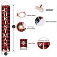 thumbnail image 6 of Merry Christmas Banner for Home - Christmas Porch Sign Decorations Outdoor Indoor, Winter Holiday Wall Hanging Red Buffalo Check Plaid Decor for Front Door Home Kitchen Party, 6 of 6