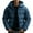 Navy, variant on Men's Hooded Puffer Jacket Full Zip Warm Puffy Coat with Detachable Hooded Casual Parka Outerwear,M,Dark Gray