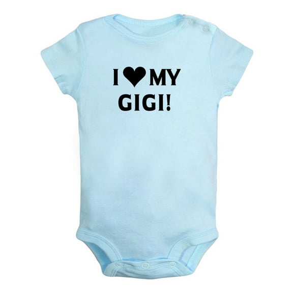I Love My Gigi Funny Rompers For Babies, Newborn Baby Unisex Bodysuits, Infant Jumpsuits, Toddler 0-24 Months Kids One-Piece Oufits (Blue, 0-6 Months)