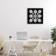 thumbnail image 3 of Stupell Industries Bohemian Fractal Symmetry in Monochrome Black Floating Frame Canvas Art, 18 x 18, by El Perkin, 3 of 8