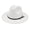 White, variant on Women's Wide Brim Felt Fedora Hat: Panama Hat with Leather Band – Flat Brim Jazz Cap for Casual & Formal Wear, Unisex