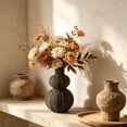thumbnail image 4 of Honmine Wicker Style Flower Basket Vase, Imitation Rattan Woven Floral Arrangement Box, Decorative Art Object for Living Room, Tabletop, Fresh Flower Holder, 4 of 6
