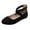 Black, variant on CPNG Women's Solid Color Shoes Comfortable Fashion Elastic Ankle Straps Flats Shoes with Elastic Ankle Straps Dressy Ballerina Style Closed Toe Casual Flat