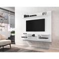 thumbnail image 2 of Plaza 64.25 Modern Floating Wall Entertainment Center with Display Shelves in Off White, 2 of 7