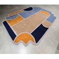 thumbnail image 4 of Artcore Irregular Geometrical Abstract Handmade Wool Area Rug – Unique Modern Multi-Color Design, Irregular Shape, Soft & Durable, Made in India for Living Room & Bedroom, 4 of 5